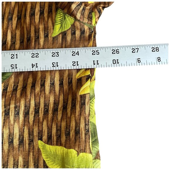 Tommy Bahama Linen/Silk Wicker Weave Floral Print Short Sleeve Hawaiian Shirt XL - Picture 7 of 11
